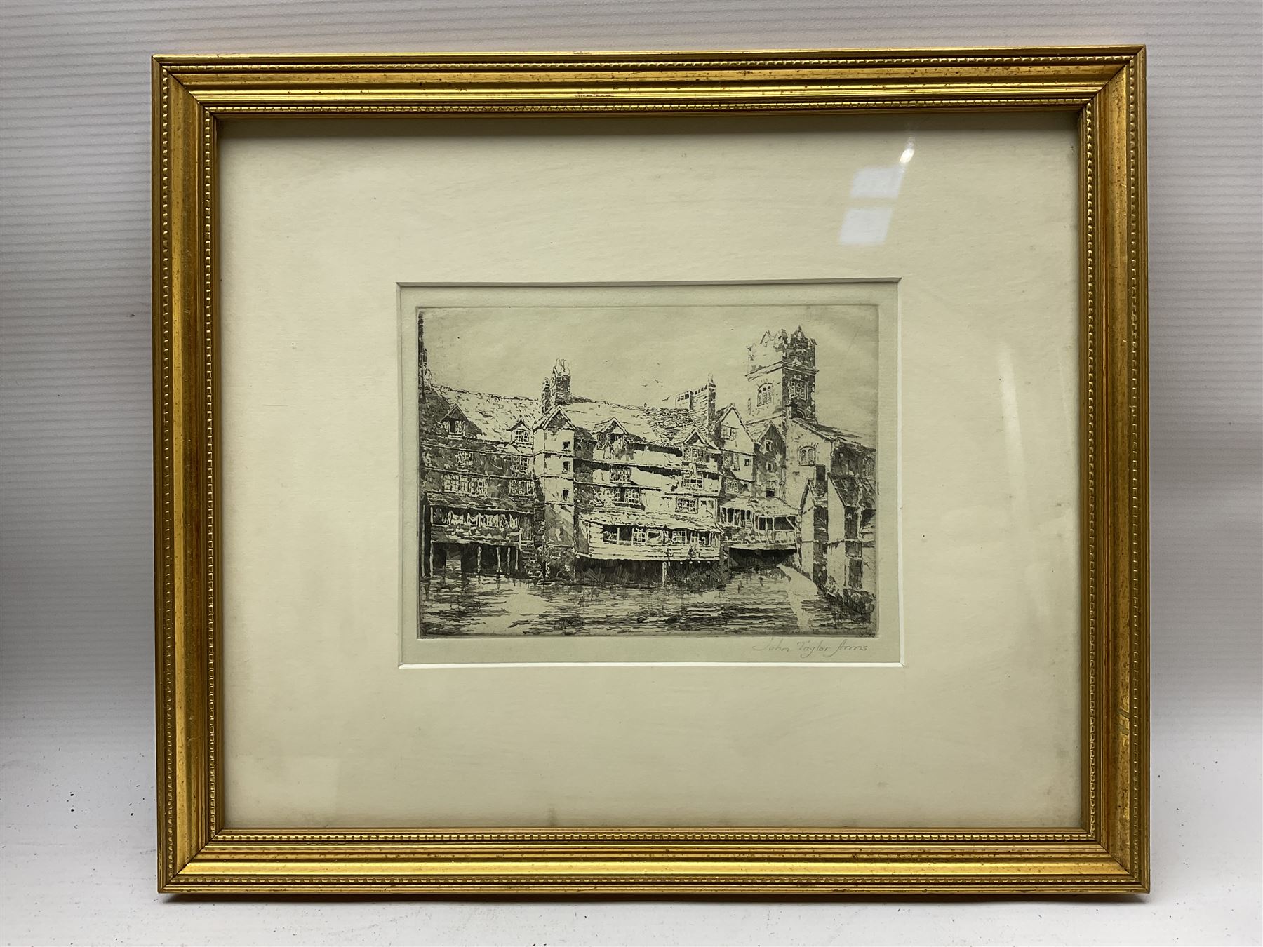 John Taylor Arms (American 1887-1953): 'Old Exe Bridge', etching signed in pencil 11.5cm x 16cm 