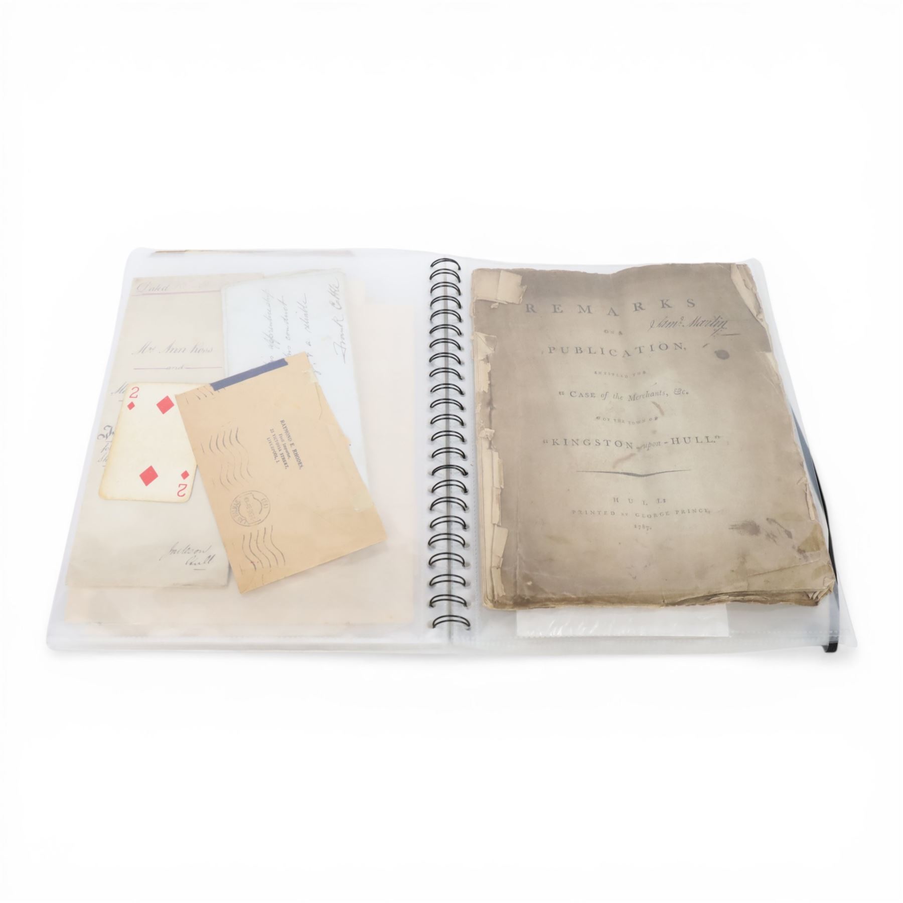 Collection of Hull related ephemera, including share certificates, ledgers, receipts, invoices, etc., many related to shipping