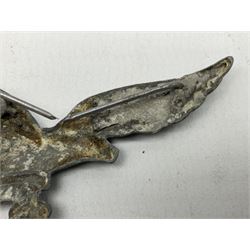 Five WW2 German peaked cap badges, four with double-pinned backs