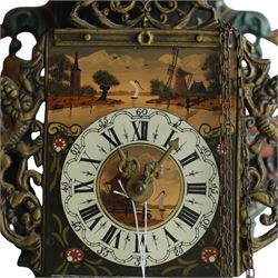 Dutch wall clock with decorative dial