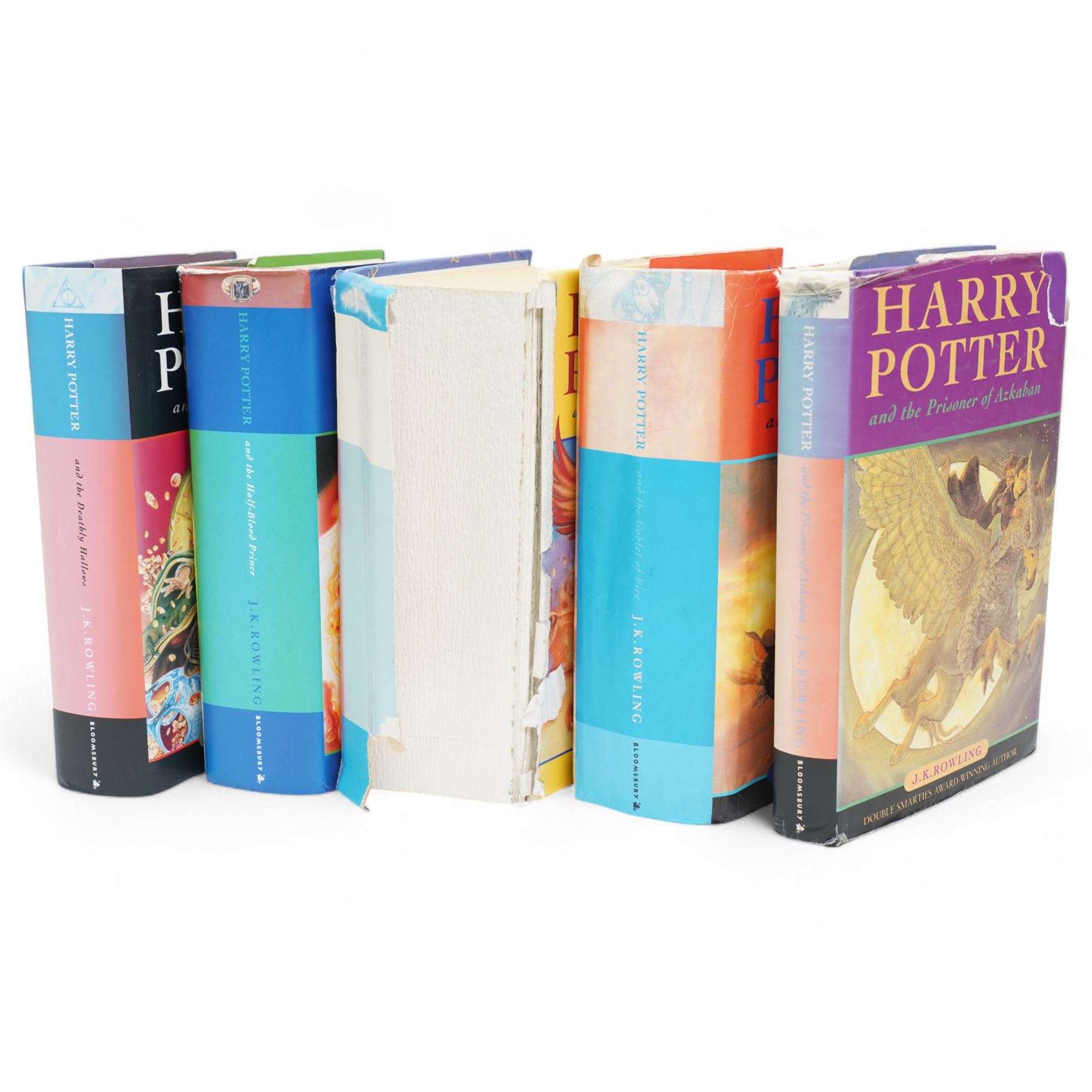 Five Harry Potter first edition books