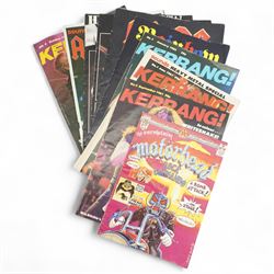 Silk scarf 'Queen Birmingham NEC December 5th & 6th, two others Saxon U.K. tour, and Judas Priest U.K. tour 1980  signed photograph 'The Move' Kerrang magazine issue No.1 and various others