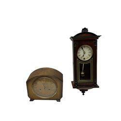 Oak striking mantle clock with a Smiths 