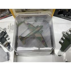 Fifteen modern die-cast models of aircraft by Corgi, Atlas Editions and Ixo including Aviation Archive, War Birds, Fighters of WWII etc; and model of an MGB Sports Car; all boxed (16)