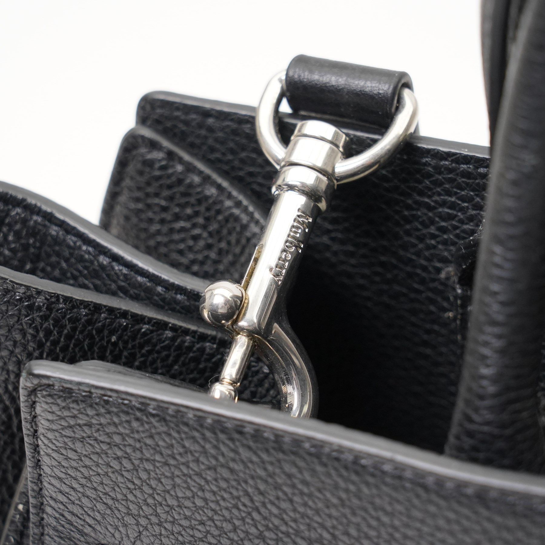 Mulberry - Belted Bayswater Tartan Check handbag in Scarlet tartan check fabric with black grained leather trim, the structured body with twin rolled leather top handles, detachable shoulder strap, silver-tone Postman’s Lock fastening and belted front detail, with original Mulberry product tag, care booklet and dust bag