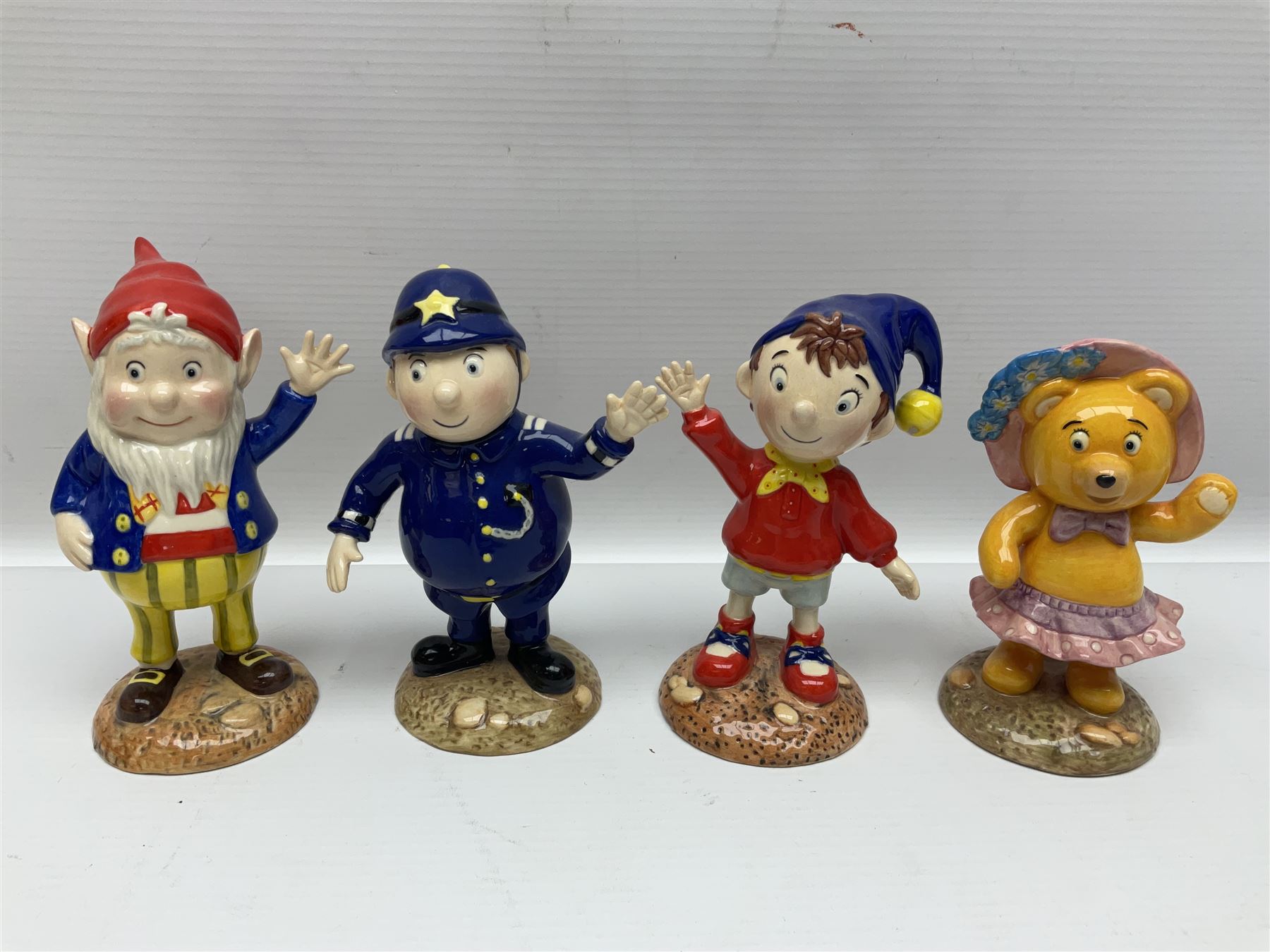 Twelve Royal Albert Beatrix Potter figures, including Mr Alderman Ptolemy, Peter Rabbit and This Pig Had None, etc, some boxed, together with four Royal Worcester Noddy figures, including Big Ears and PC Plod, boxed