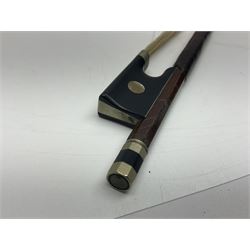 German nickel mounted pernambuco violin bow L74cm