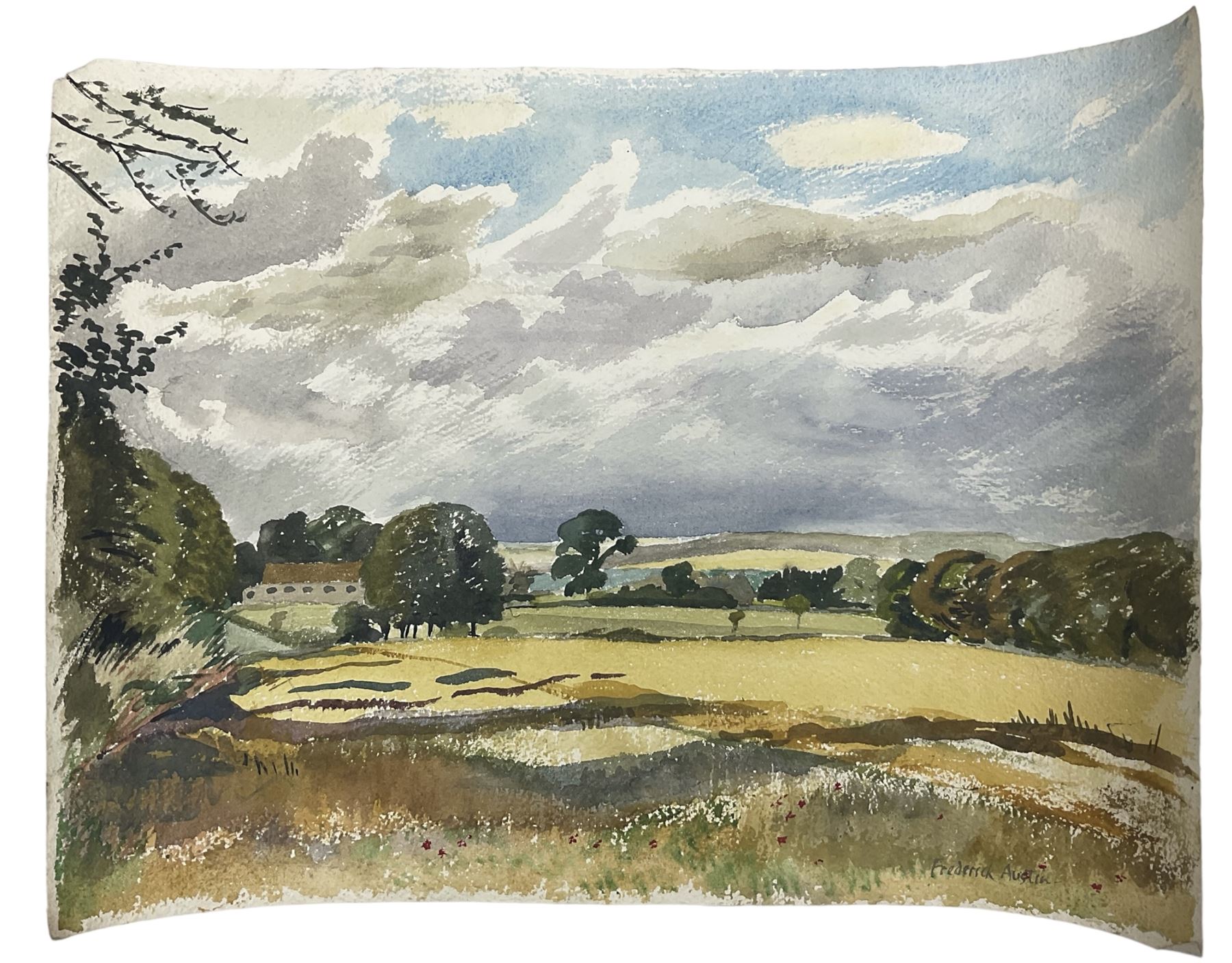 Frederick George Austin (British 1902-1990): Summer Fields, watercolour signed 27cm x 38cm (unframed)
Provenance: direct from the granddaughter of the artist