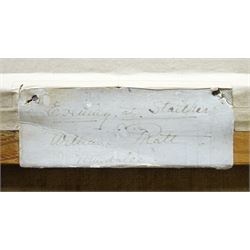 William Pratt (Scottish 1855-1936): 'Evening at Staithes' - the High Street, oil on canvas signed and dated 1909, titled on original label verso 45cm x 60cm 
Notes: Pratt seemingly visited Staithes multiple times in the early 1900s, as the companion to this picture, 'In the Shallows' (sold by Lyon & Turnbull 27/01/16, lot 536), in an identical frame and also depicting Staithes, is dated 1910. The shop in the foreground was a grocery run by Joseph Verrill, described in 1911 as 'grocer and agent for W & A Gilbey Ltd, Wine and Spirit Merchants'. He was often assisted by his two daughters, Lavinia and Hannah. The Verrills were one of the largest families in Staithes; Joseph Verrill Snr (1839-1910) was first coxswain of the Staithes lifeboat, and Isaac Verrill (1811-1895), a fisherman, was photographed by Frank Meadow Sutcliffe (1853-1941). The building became the gift shop of W & H Dean in the 1950s, and is now the Endeavour Café.