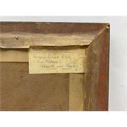 Harold Lawson Riding RCA (British 1886-1981): 'Spring Time in the Gardens', oil on board signed, titled verso 44cm x 63cm