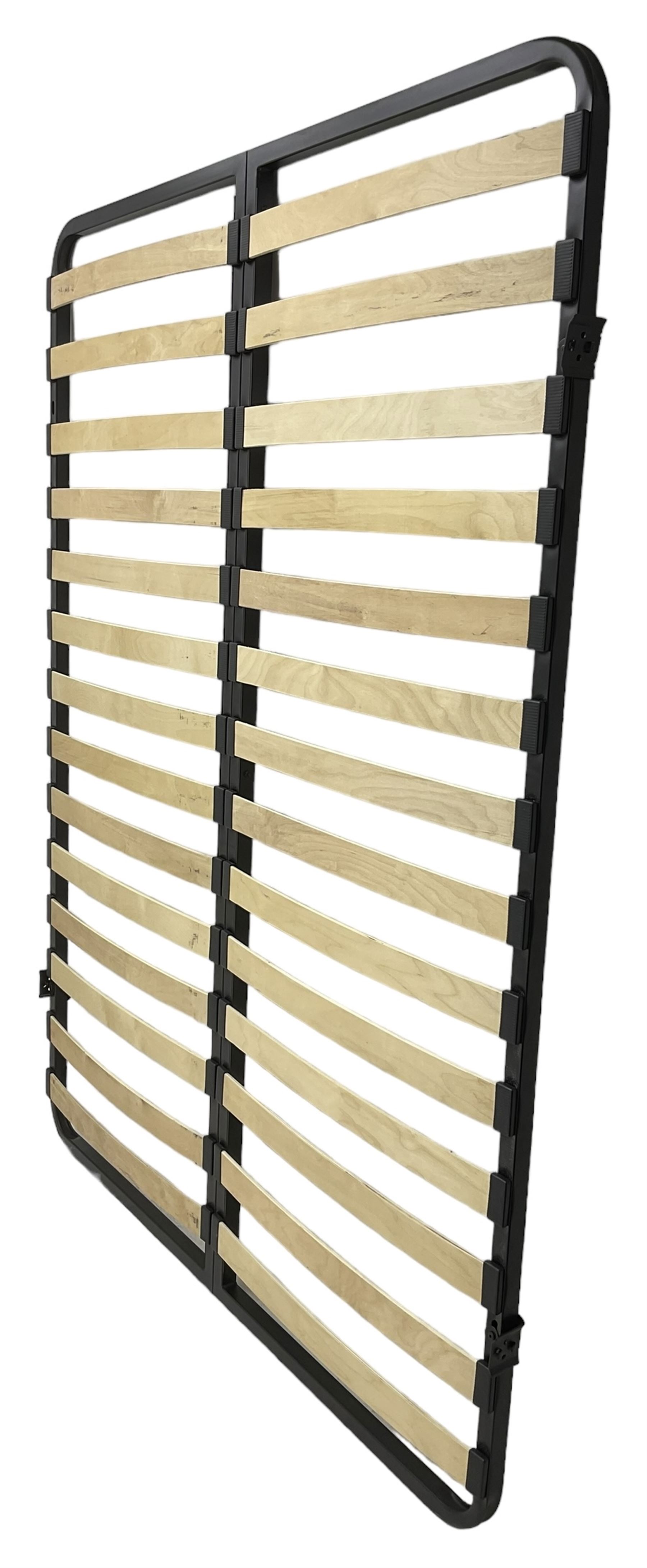 Bensons for Beds - 5' King-size bedstead upholstered in blue velvet 