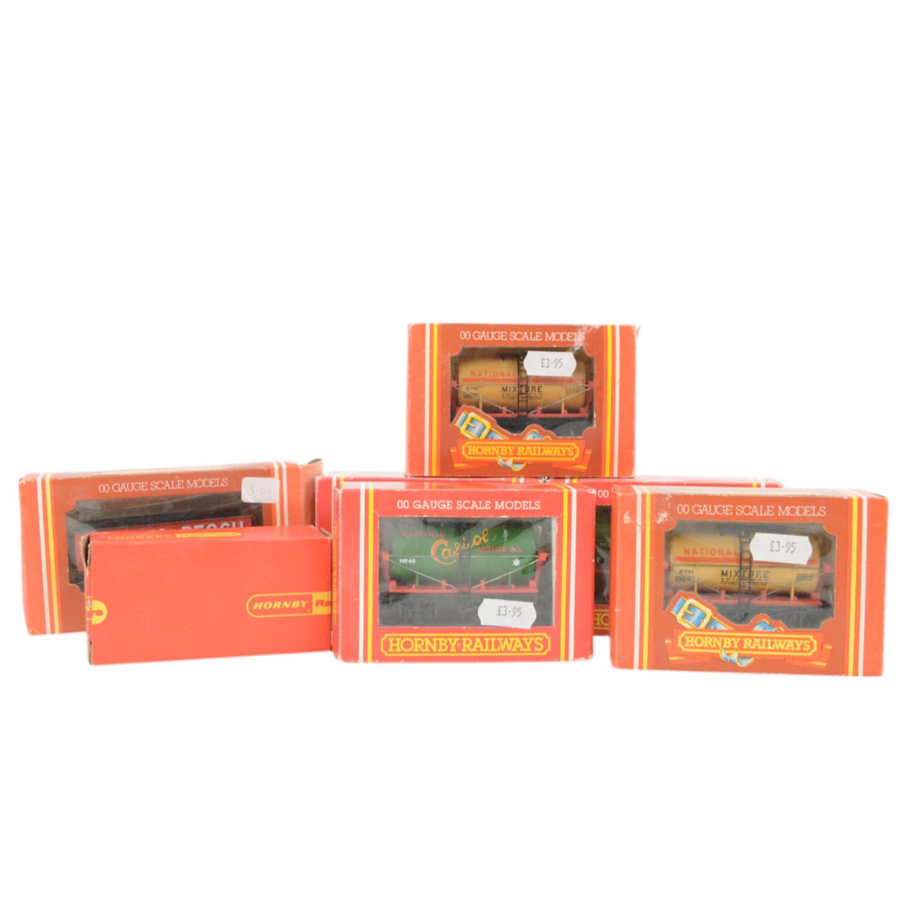 Hornby and Triang-Hornby 00 gauge rolling stock, comprising two R332 GWR Composite Coaches, R333 GWR Brake 3rd Coach, two R24 LNER Clerestory Coaches, R25 LNER Clerestory Brake Coach and ten wagons, all boxed