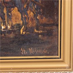 Harden Sidney Melville (British 1824-1894): The Logging Cart, oil on canvas signed 39cm x 60cm (2)