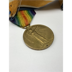 WW1 pair of medals comprising British War Medal and Victory Medal awarded to 151870 Gnr. J.W. Wass R.A.