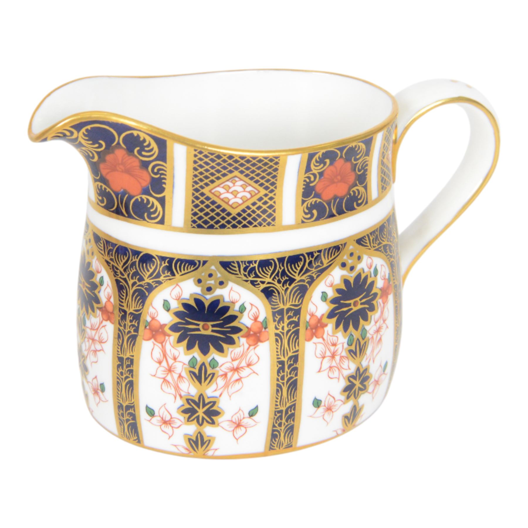 Royal Crown Derby tea set, comprising teapot, milk jug and open sucrier, teapot H20cm 