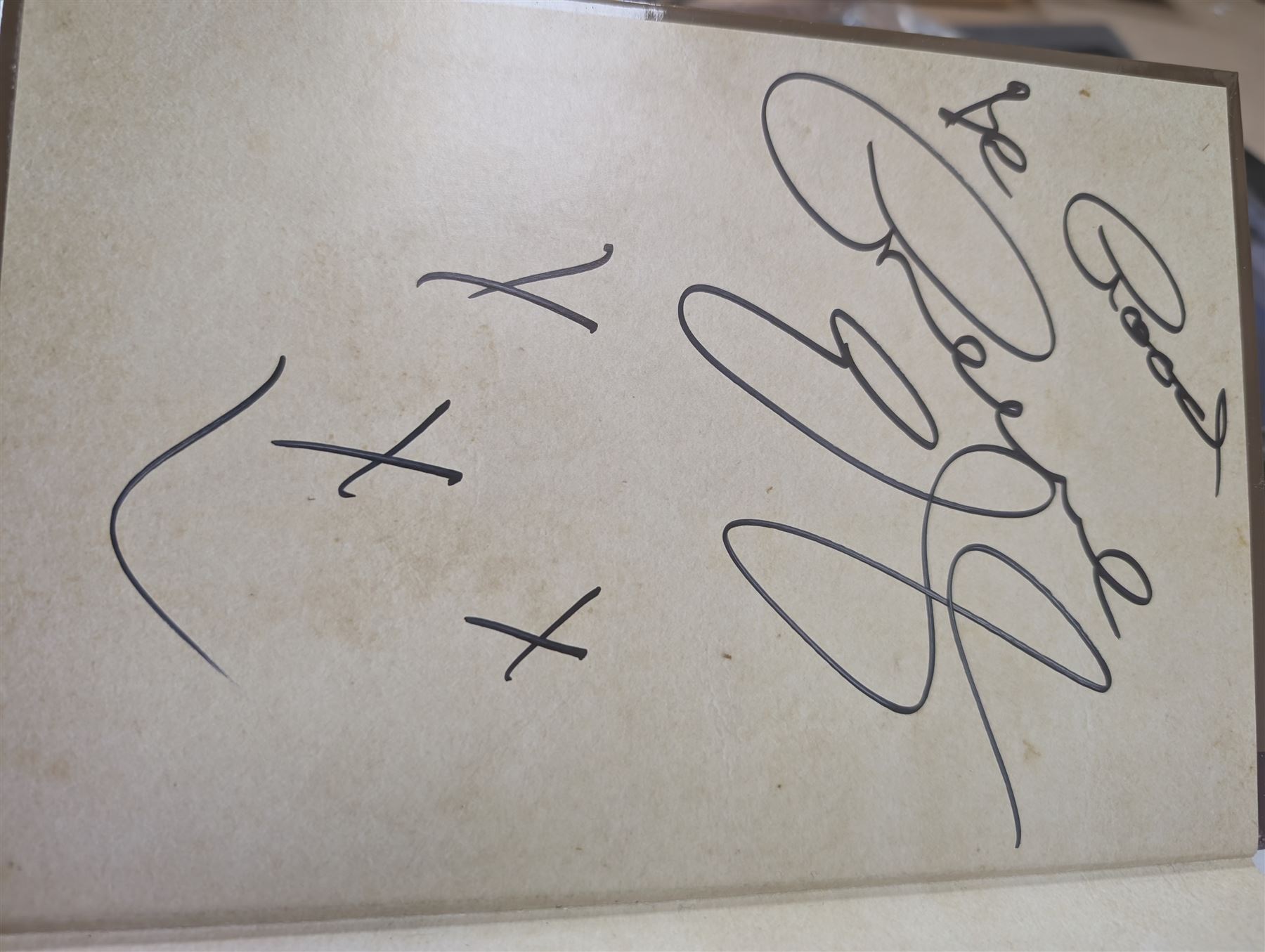 Signed hardback copy of The Written Works of Graeme Edge, drummer with The Moody Blues