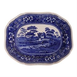 Spode Tower pattern graduating set of three platters, largest L54cm D43cm 