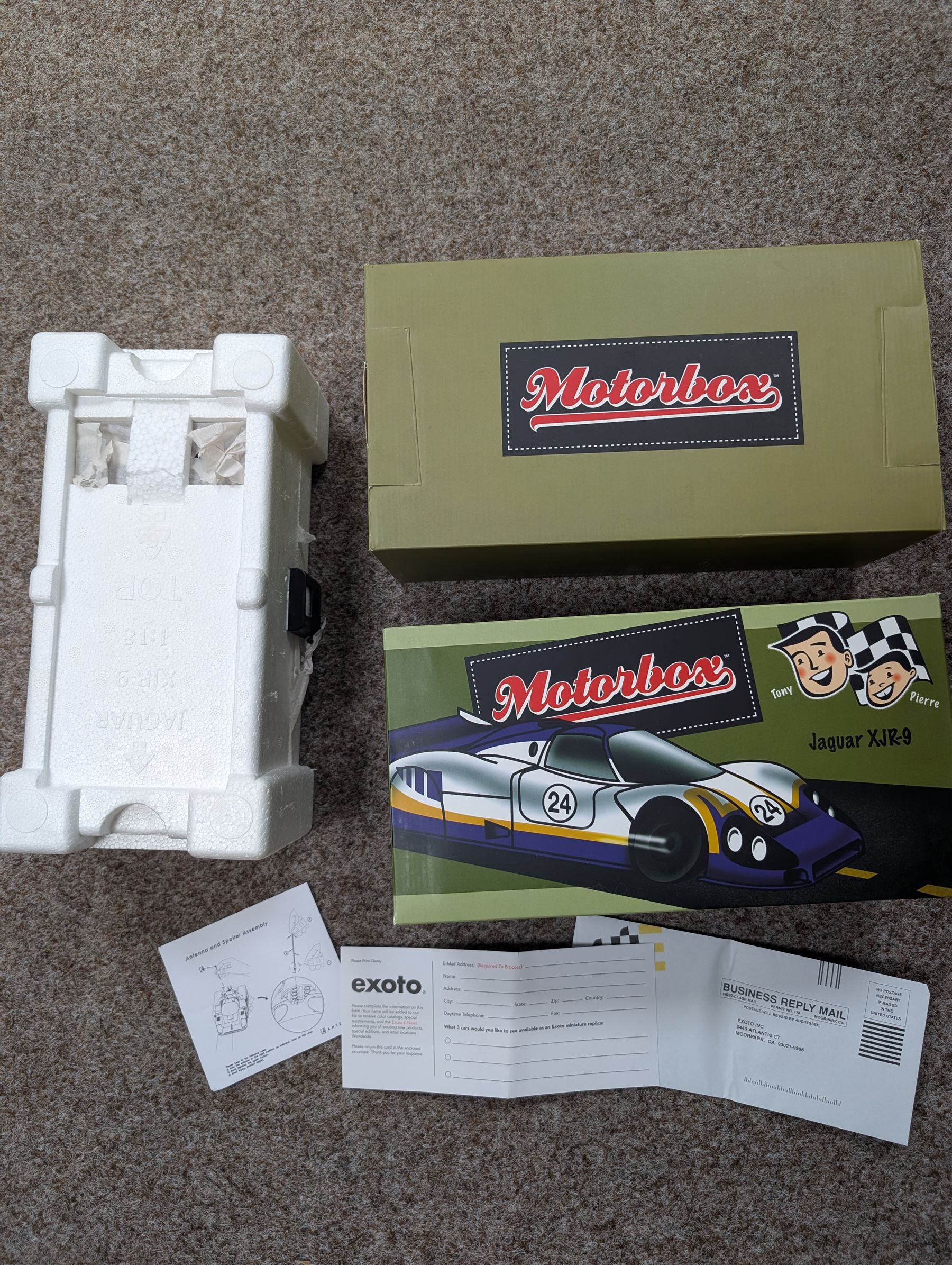 Motorbox Exoto 1988 Jaguar XJR-9LM #2 in Silk Cut livery, driven by Johnny Dumfries/Jan Lammers/Andy Wallace, boxed