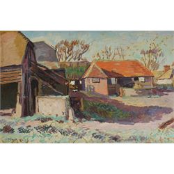 Duncan Grant (British - Bloomsbury Group 1885-1978): 'The Farmstead at Charlston', oil on ...