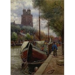 John Dobby Walker (British 1863-1925): The Grote Kerk Dordrecht Netherlands, watercolour signed 37cm x 27cm