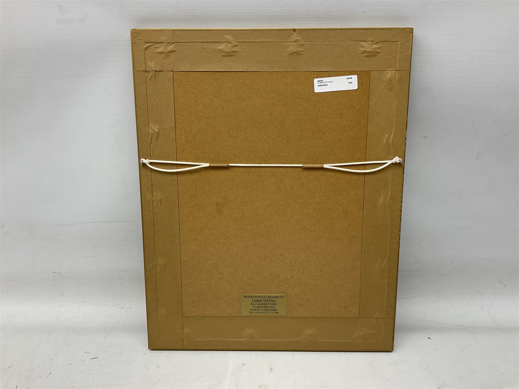 Mughal School (20th century): Subjects Bowing to Emperor, painting on fabric with flower border 32cm x 23cm