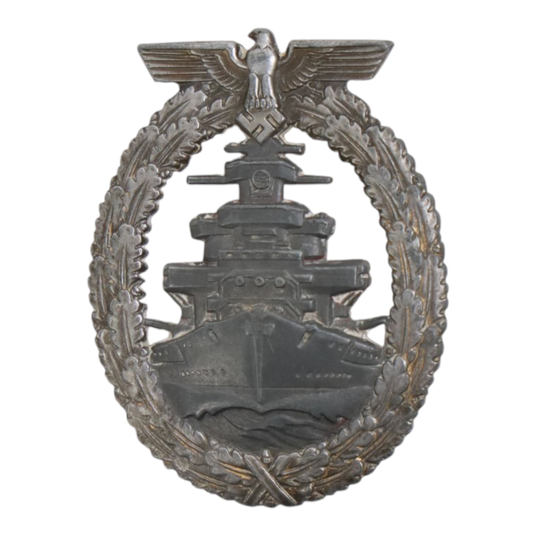 WWII German Kriegsmarine High Seas Fleet badge, marked FO on the reverse, H6cm