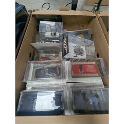 Large collection of James Bond 007 diecast model vehicles, mostly GE Fabbri, and a collection of associated magazines, in five boxes