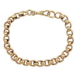 Early 20th century 9ct rose gold fancy link bracelet, with lobster clip