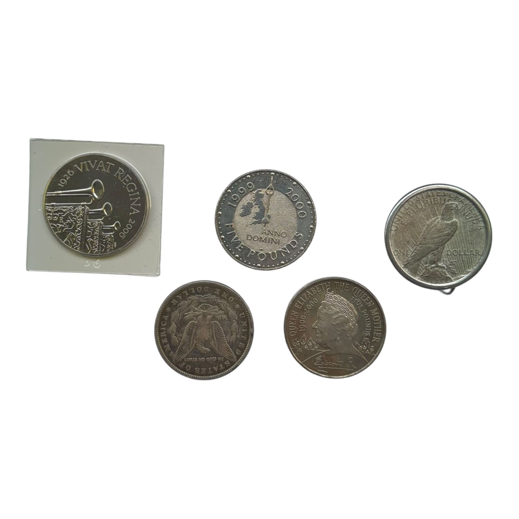 United States of America 1891 silver Morgan dollar, Queen Elizabeth II Canada 1976 Montreal Olympic Games sterling silver four-coin set, 1983 Great British coins year set etc and various banknotes with Bank of England ten shillings, The Central Bank of Ireland ten shillings 'IIP043989 3.1.62' and one pound '90F904441 16.3.62' etc