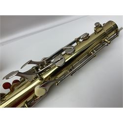 Czechoslovakian Corton tenor saxophone, probably 1970s/80s, serial no.132621; in fitted carrying case with crook and two mouthpieces
