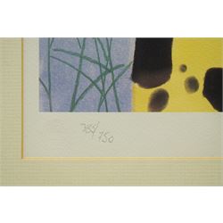 Mackenzie Thorpe (British 1956-): 'Daisys', limited edition colour lithograph signed titled and numbered 385/750 in pencil with blindstamp 44cm x 35cm