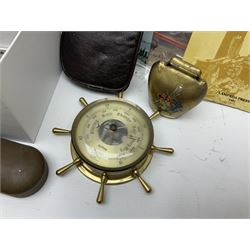 W. Marshall (20th century) - Town Dock Hull; watercolour; gilt frame; two Amy Johnson enamelled brooches as aircraft and Amy Johnson medallion; and quantity of books and booklets of Hull interest