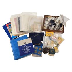 Great British and World coins and stamps, including USA 1984 stamp and cover collection, '...