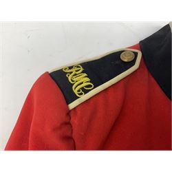 Royal Military College Sandhurst parade uniform with peaked cap and two-piece mess dress, all bearing historic manuscript labels for J.E.A. Baldwin, possibly Air Marshal Sir John Eustace Arthur Baldwin (1892-1975) who served in the British Army 1910-18 & 1944-58 and in the RAF 1918-44.