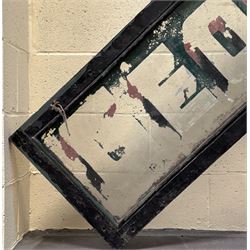 Reverse painted glass shop advertising sign, late 19th century, reading 'George Ellis Dewsbury Ltd Fish, Poultry and game.' L407cm H51cm.  - COLLECTION BY APPOINTMENT FROM: The White House, Thirsk Road, Easingwold, York, YO61 3NF - CALL 01723 507111 TO ARRANGE