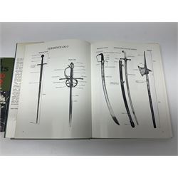 Five reference books on swords and bayonets comprising Skennerton & Richardson: British & Commonwealth Bayonets; Paul Keisling: Bayonets of the World; Leslie Southwick: The Price Guide to Antique Edged Weapons; J. Anthony Carter: Allied Bayonets of World War Two; and Les Armes Blanche (5)