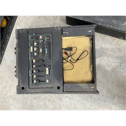 Collection of vintage disco equipment, to include Sony separates, cabinet lights, mixers, turntable etc