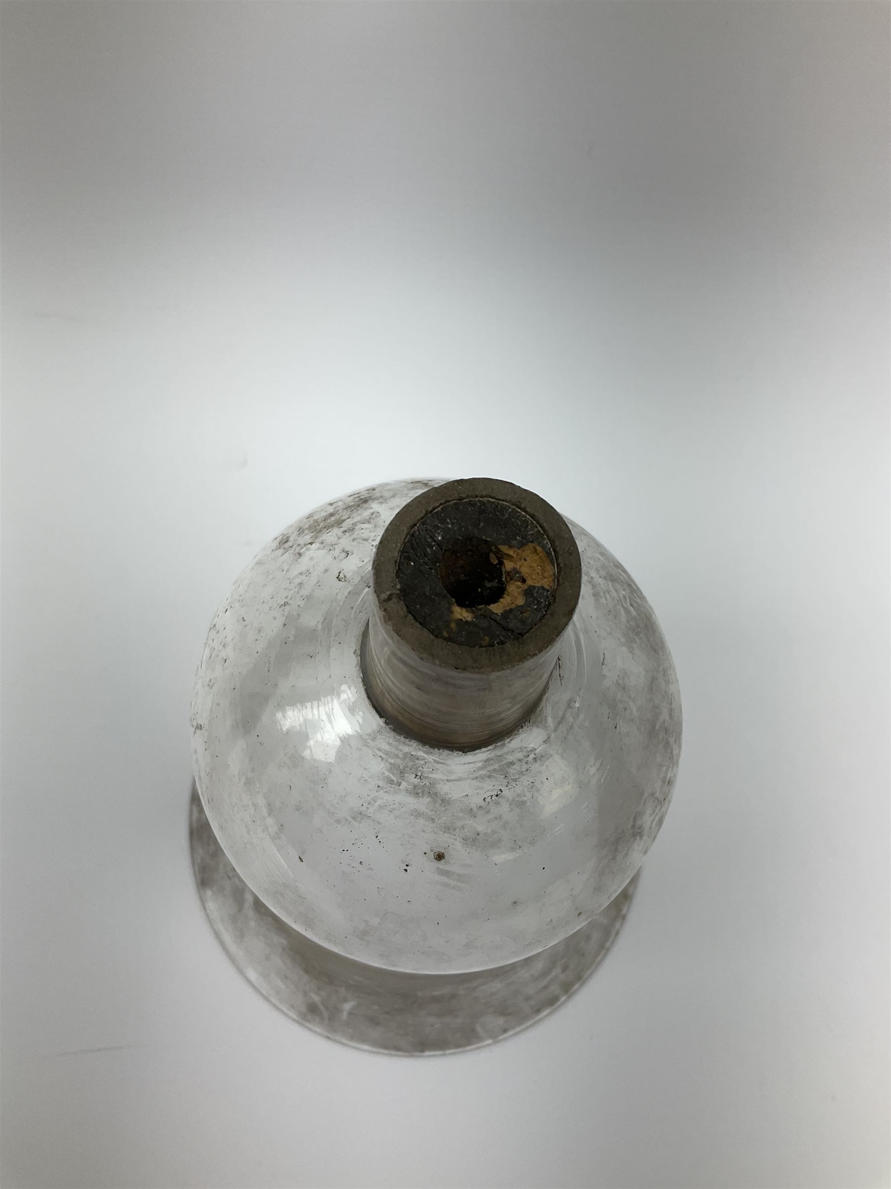 Collection of 19th century and later pharmaceutical laboratory glass, to include, large filter funnel, graham condenser, conical flask, bell jar and another with graduated tube, Provenance: discovered in the storeroom of a long established Hull pharmacist and opticians