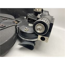 Arriflex 16 camera body, serial no. 11250, three 400ft magazines, cased filter set, 'Angenieux-Zoom Type 4x17.5B F.17.5-70mm' lens, serial no. 1199886 cases and other Addiflex equipment in hard case 