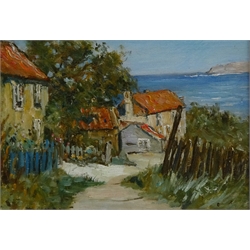  James William Booth (Staithes Group 1867-1953): Runswick Bay, oil on canvas board signed 22cm x 30cm  DDS - Artist's resale rights may apply to this lot     
