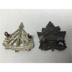 South African Army Orange Free State Artillery badge; three Commonwealth badges; and twelve Yorkshire/Lincolnshire badges including East Yorkshire, West Riding, York and Lancaster, West Yorkshire etc (16)