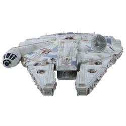 Two Star Wars Millennium Falcon models, comprising Kenner Power of the Force and a custom painted example, largest L72cm