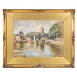 Robert Jobling (Staithes Group 1841-1923): 'Dordrecht', watercolour signed titled and dated July 1903, 37cm x 51cm 
