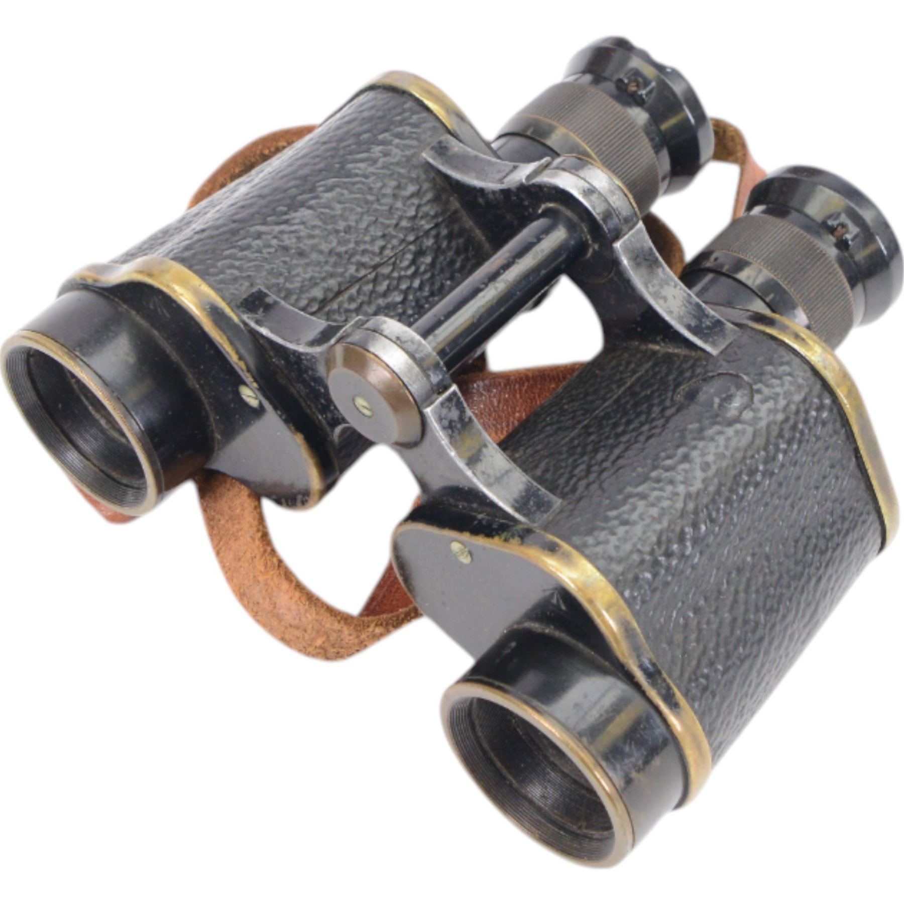 WWI Ross London binocular prismatic No.2 MK II magnification 6 binoculars, together with Aitchison London binocular prismatic No.3 Mark I maginification 6 binocular and two other cased pairs of military field binoculars   