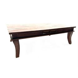 Eastern rustic rectangular coffee table