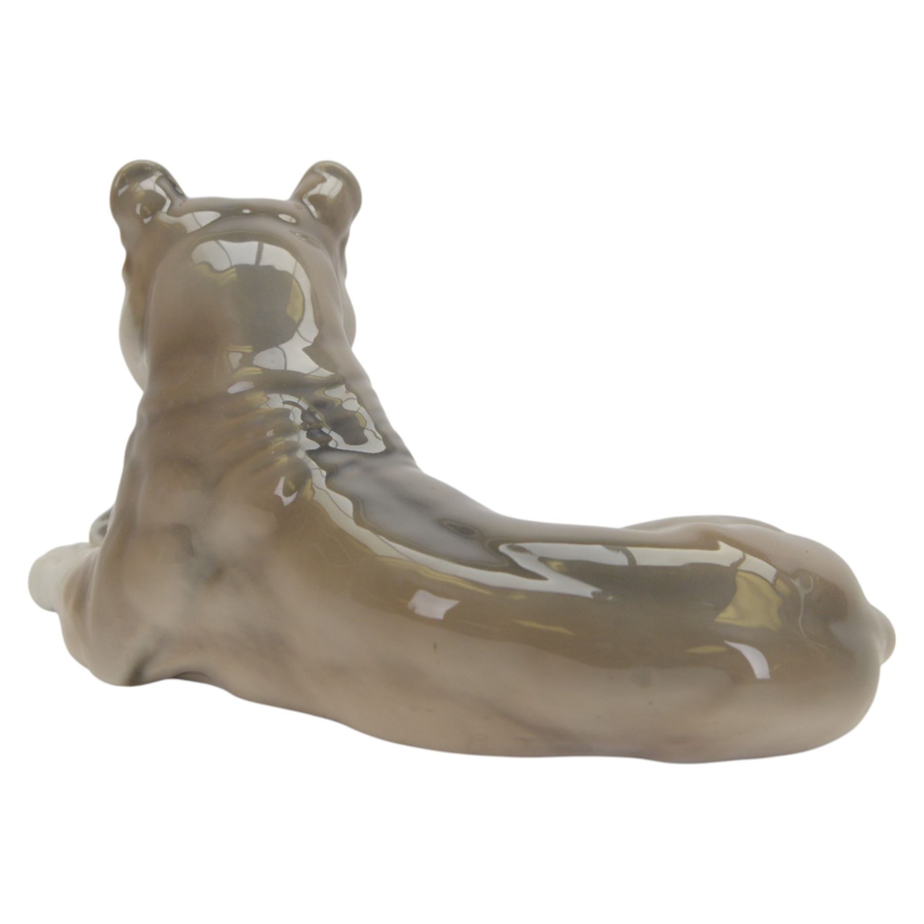 Royal Copenhagen recumbent lioness, no.804, with printed marks beneath H16cm