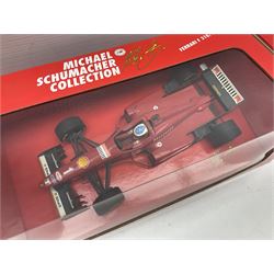 Four Paul's Model Art 1:18 scale Michael Schumacher Collection die-cast racing cars - Ferrari F310B; Ferrari F310/2; Benneton Renault B195; and Ferrari F300; all boxed (4)