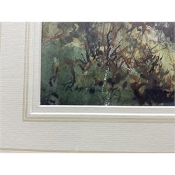 Robert Leslie Howey (British 1900-1981): The Egton Hunt, mixed media signed, titled verso 36cm x 45cm