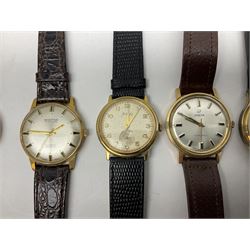Three automatic wristwatches including Gruen Precision, Kienzel and Ltai and five manual wind wristwatches including Buren, Accurist, H Meibburger, Enicar and Montine (8)