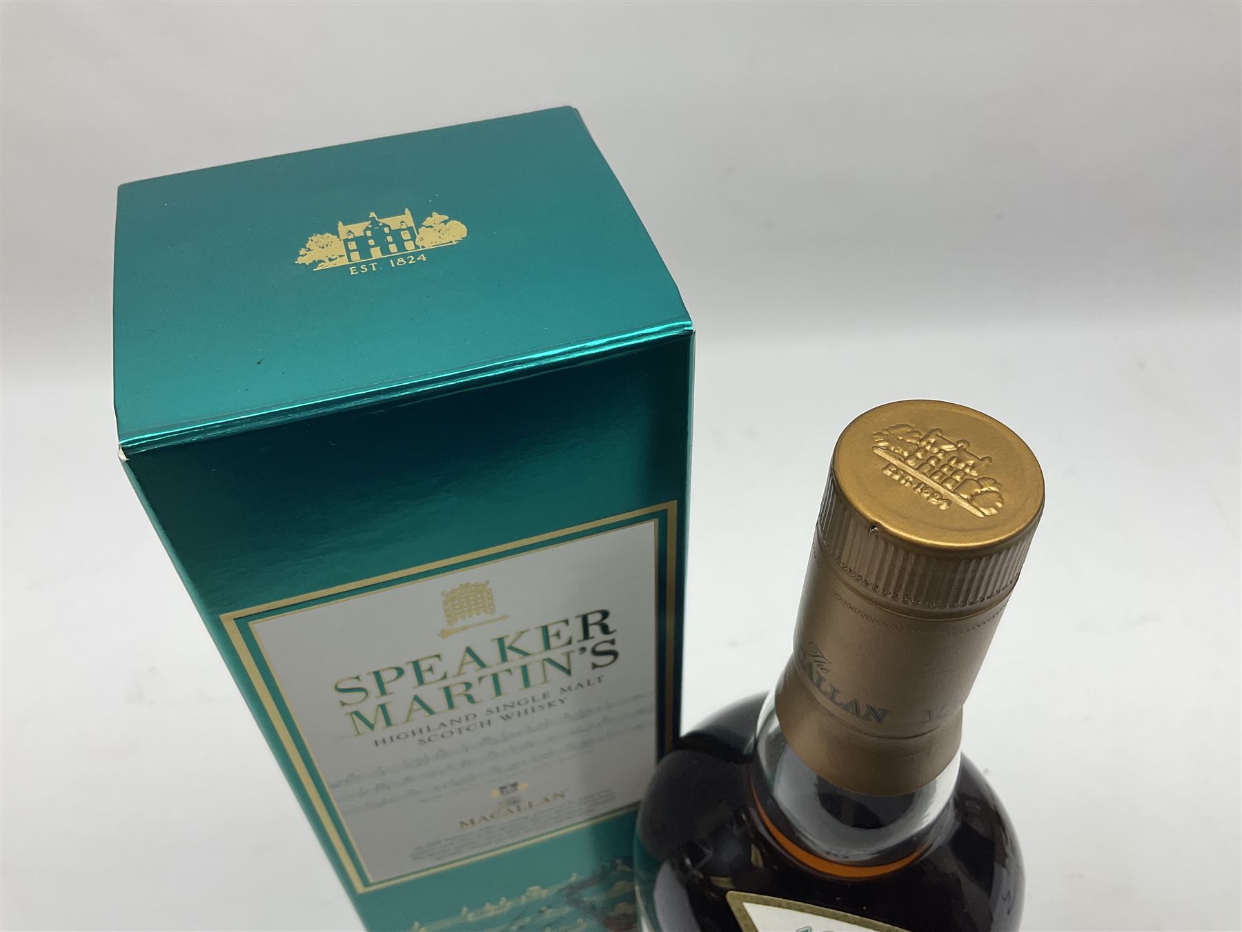 Macallan, 10 years old, Speaker Martins single highland malt whisky, 700ml, 40% vol, signed by the late Speaker Martin , in box  
